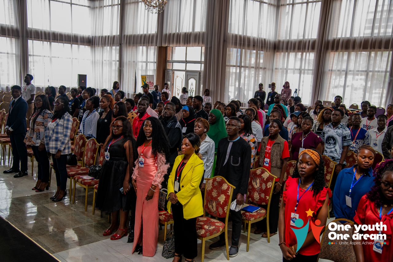 Delegates standing during the OYOD 2024 opening session
